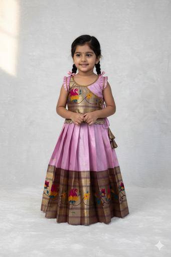 PAITHANI KIDS LEHENGA CHOLI simmer Kids fashion wholesale Mumbai 